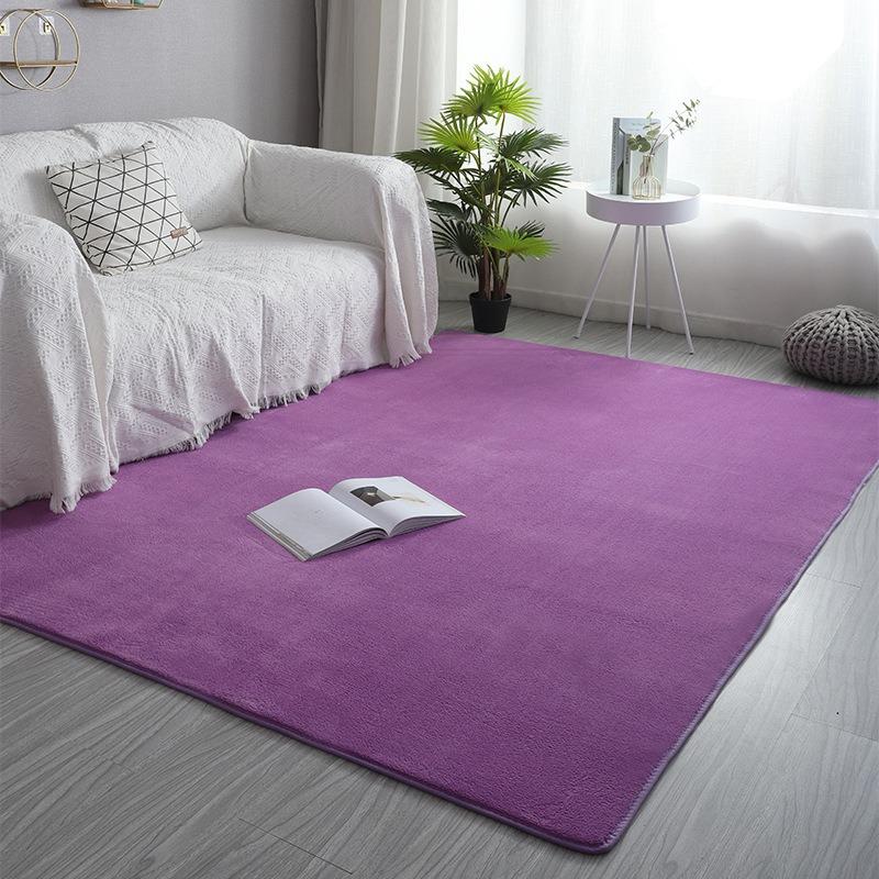

Pink Coral Velvet Carpet Living Room Short Plush Rug Bedroom Floor Mat Home Decor Rug for Kids Room Carpet Silent Moisture-proof 40x60cm(15x23inch) фіолетовий
