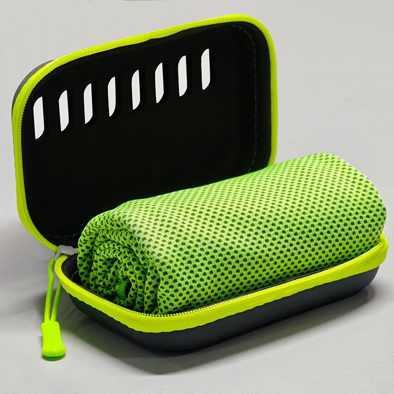 Camping Koeldoeken met EVA-etui, Compacte & Draagbare Reis IJshanddoek Sneldrogende Handdoeken voor Sport, Gym, Wandelen en Yoga