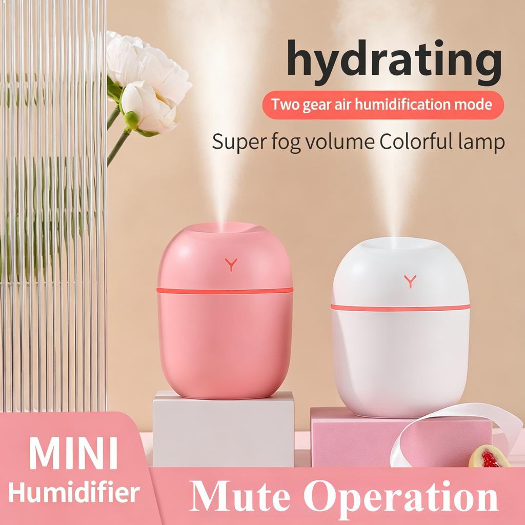 250ML Mini Air Humidifier Aroma Essential Oil Diffuser with LED Color Lamp Ultrasonic Mist Maker USB Plug in For Home Office Car