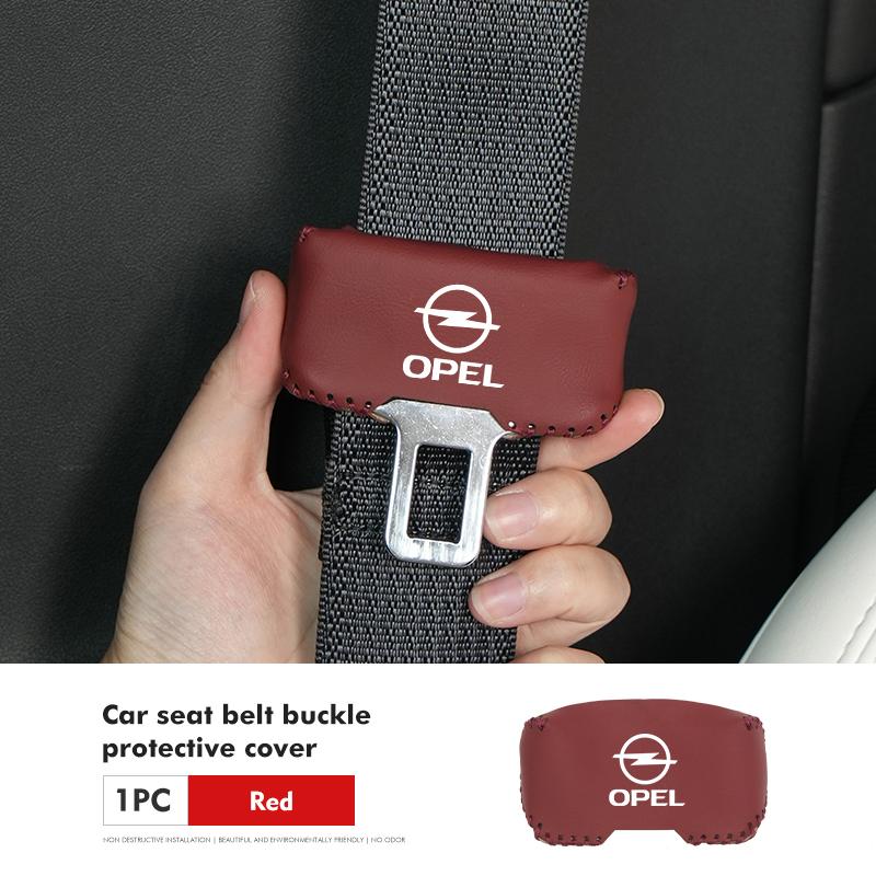 Car Seat Belt Buckle Plug Leather Protective Cover For Opel ADAM ASTRA J K CORSA E INSIGNIA MOKKA VIVA Meriva
