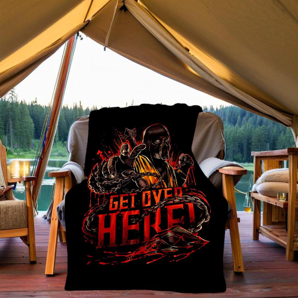 1PC Mortal Kombat Outdoor Blanket Lightweight Flannel, Soft & Warm, All Season Use for Sofa