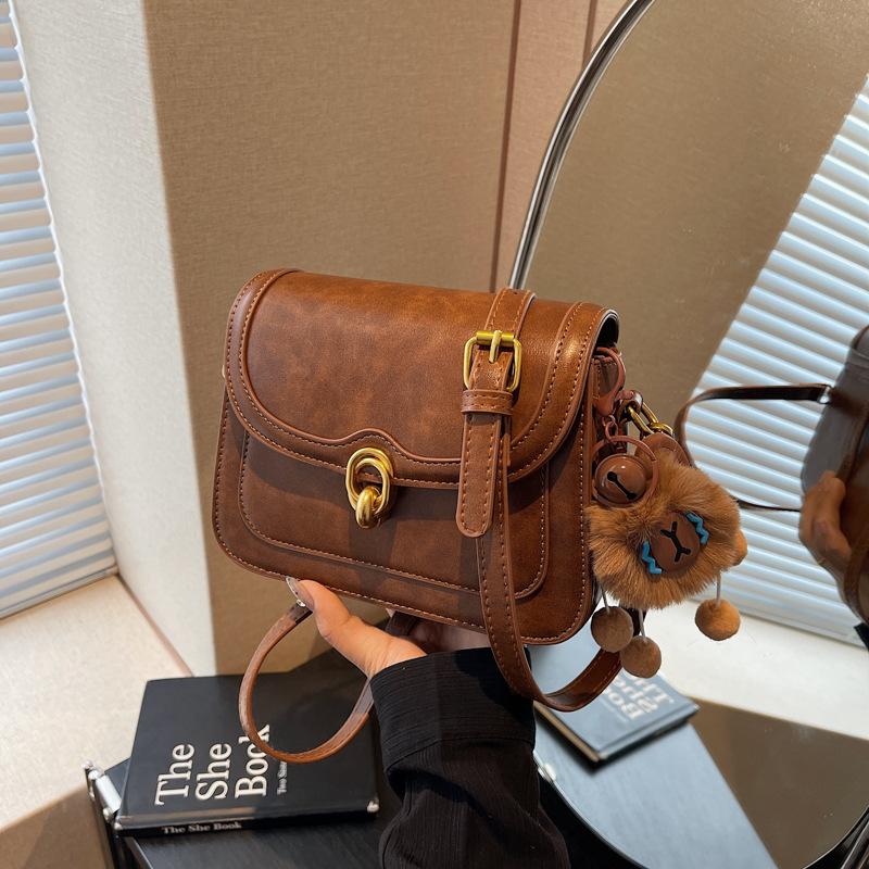 Popular Small Square Bag Women's Autumn and Winter New Retro Fashion Niche Shoulder Messenger Bag