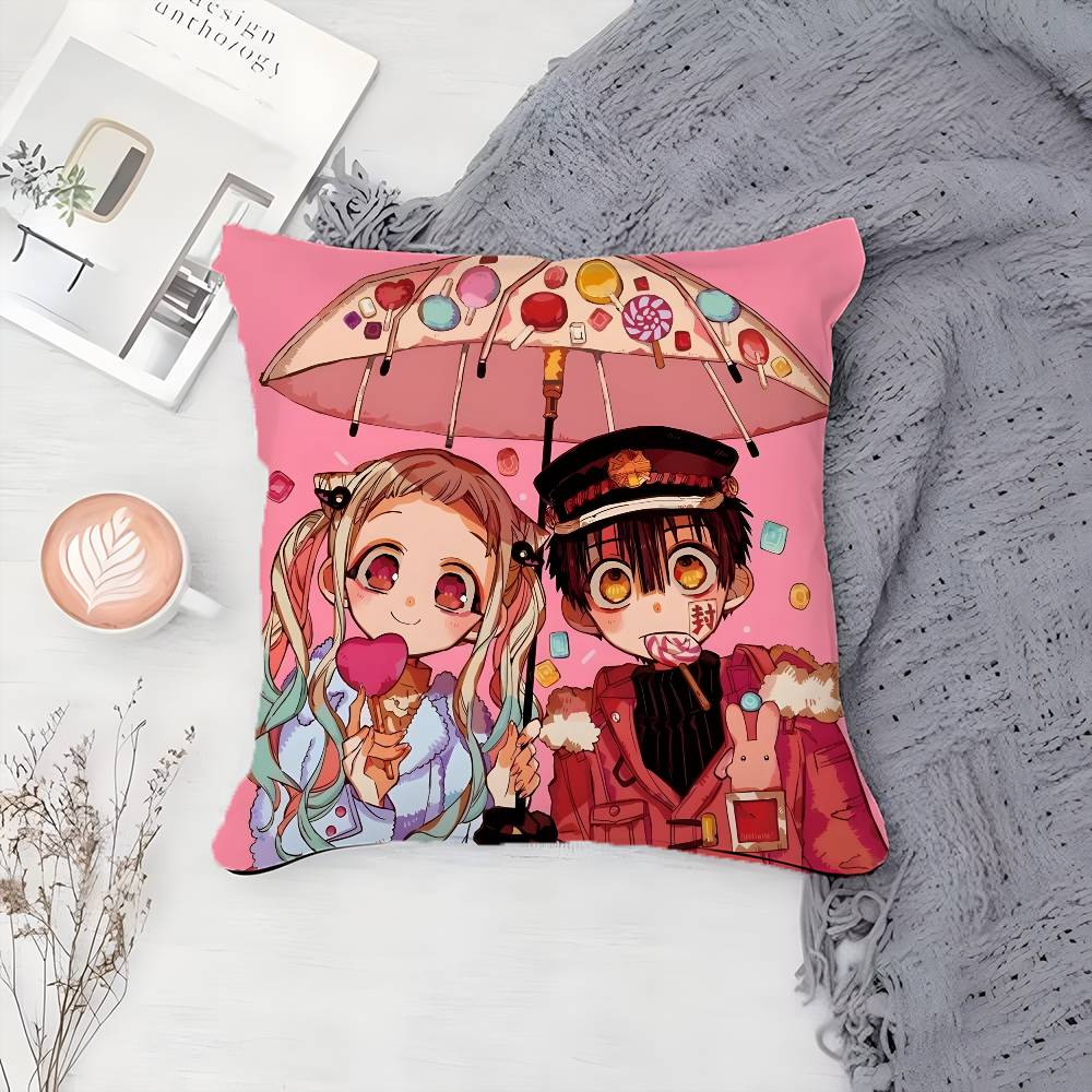 

Cartoon T-Toilet-bound Hanako-kun-MT Pillow Case Printing Pillowcase Living Room Sofa Cushion Cover Bedroom Room Decor 12x12Inch