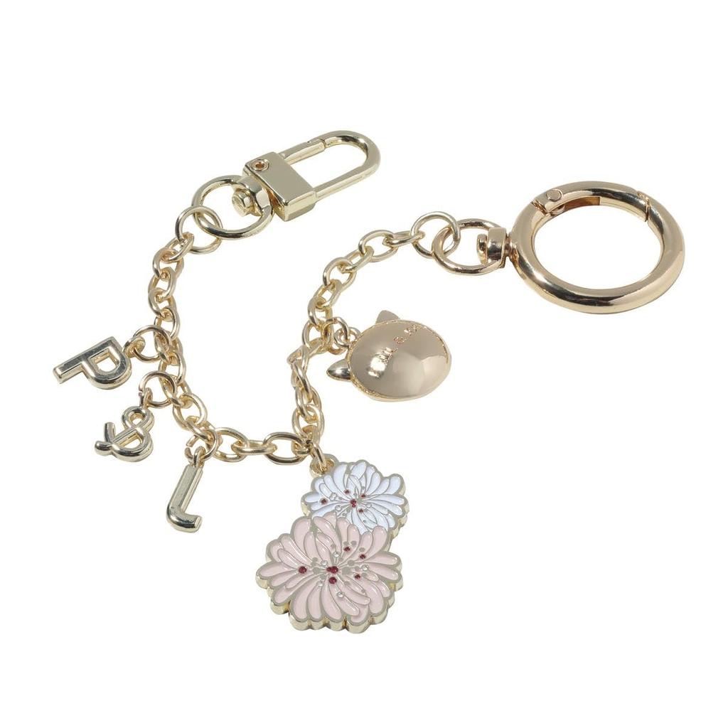 Marks Bag Charm Keychain Paul & Joe Chrysanthemum White PAJ-KH10-WH