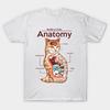 Men Black Print T-shirt Anatomy Of A Cat No-Cut Transfer Paper Print Cotton Tshirt