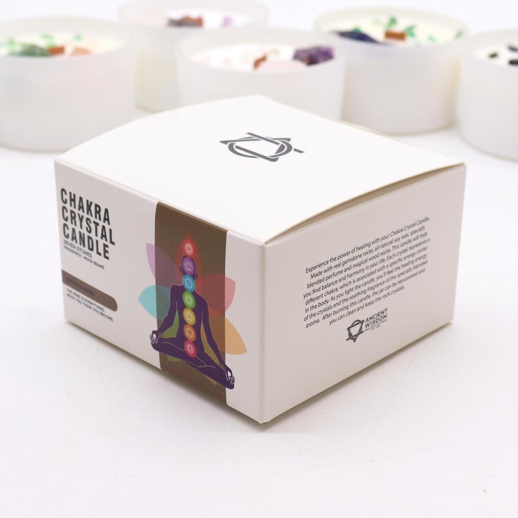 7 Chakra Candle With Crystals