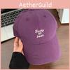 Hat Casual Baseball With Solid Color And Letter Embroidery Design Daily For