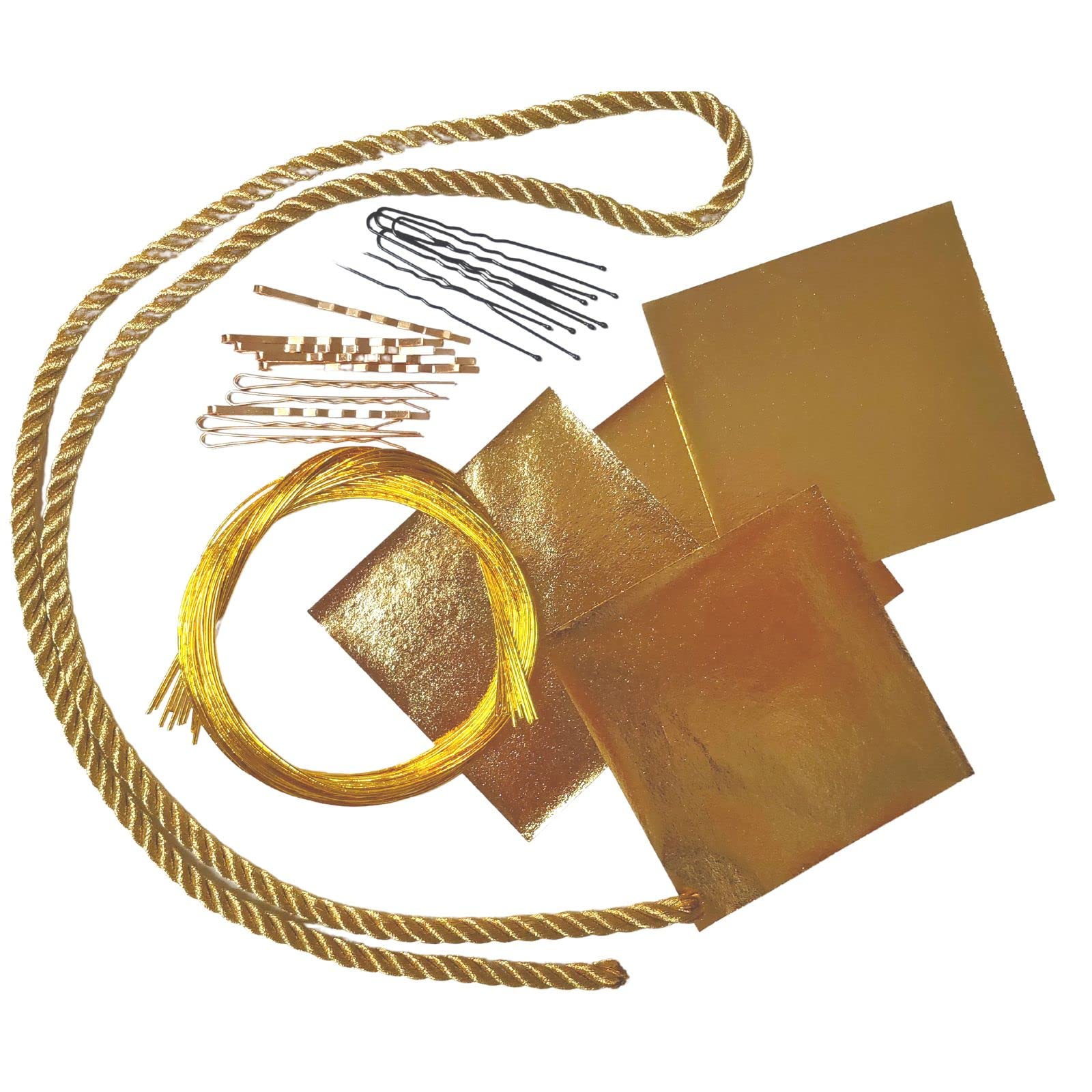 

[SUMITSUBAKI] [Специализированный бренд аксессуаров для волос] Набор из 30 аксессуаров для волос: Сусальное золото, Шнур, Мизухики, для Церемоний Выпускного, совершеннолетия