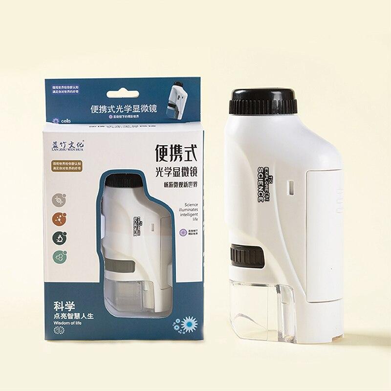 Handheld Microscope Kit Lab LED Light 60X 120X Home School Biological Science Educational  For Children Brinquedo STEM