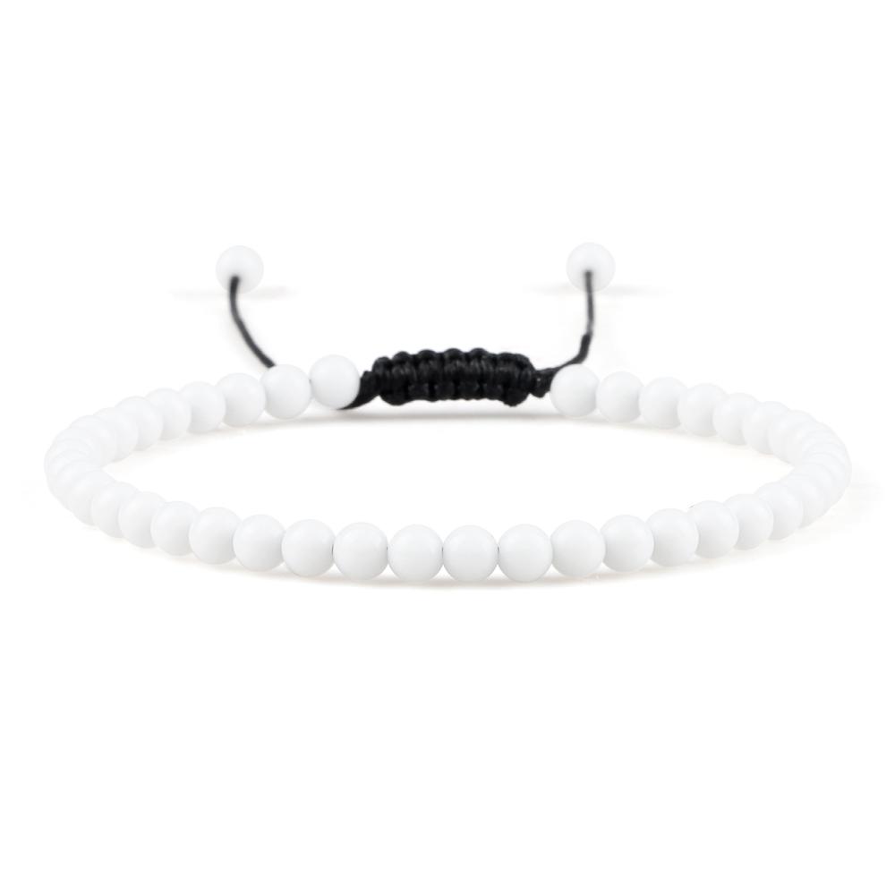 Adjustable Mini Natural Stone Lava Tiger Eye Beaded Bracelets & Bangle for Women Men Chakra Beads Braided Bracelet Charm Jewelry