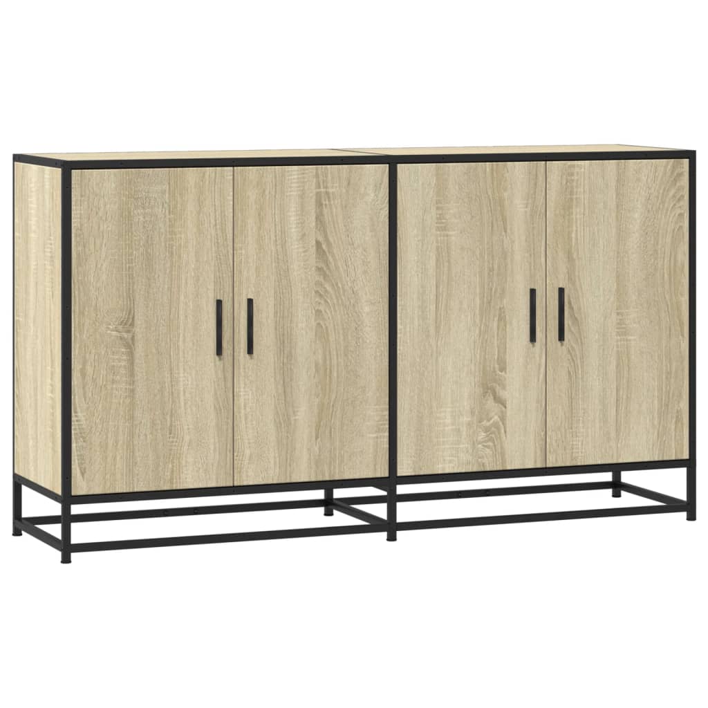 Sideboard in Sonoma Oak Finish 134 x 35 x 76 cm Engineered Wood