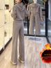 Korean Style Hoodie & Wide-Leg Pants Set - Casual Spring/Autumn Fashion for Women