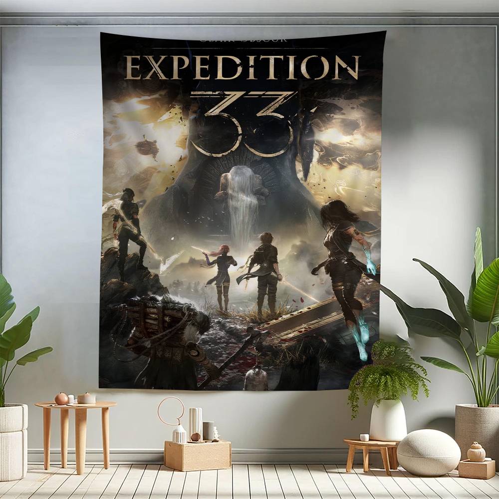 Hra Clair O-Obscur E-Expedition 33 DIY Nástěnná tapiserie Závěsná Tarotová Hippie Nástěnné koberce Kolej INS Domácí dekorace