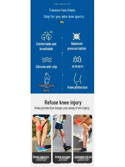 Unisex Knitted Fitness Jump Rope Protective Outdoor Leg Warmers, Non-slip Cycling and Running Breathable Sports Knee Pads.