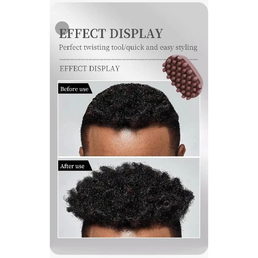 WANMEI Silicone Magic Twist Hair Brush Portable Easy-Rinse Durable Unisex Hair Comb for Normal Hair-Styling Accessory for Curly
