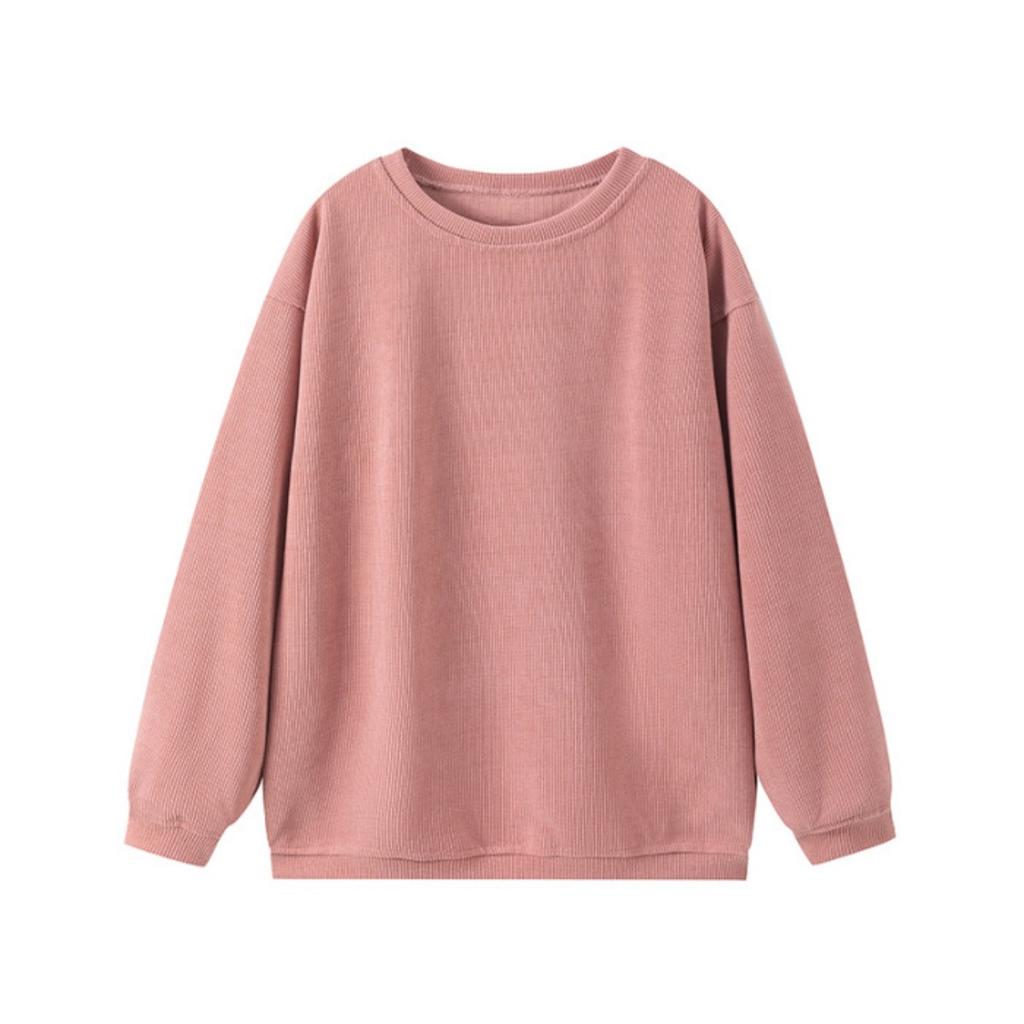 Autumn and Winter Comfortable Casual Pullover Loose Round Neck Fashionable Long Sleeved Sweatshirt for Women