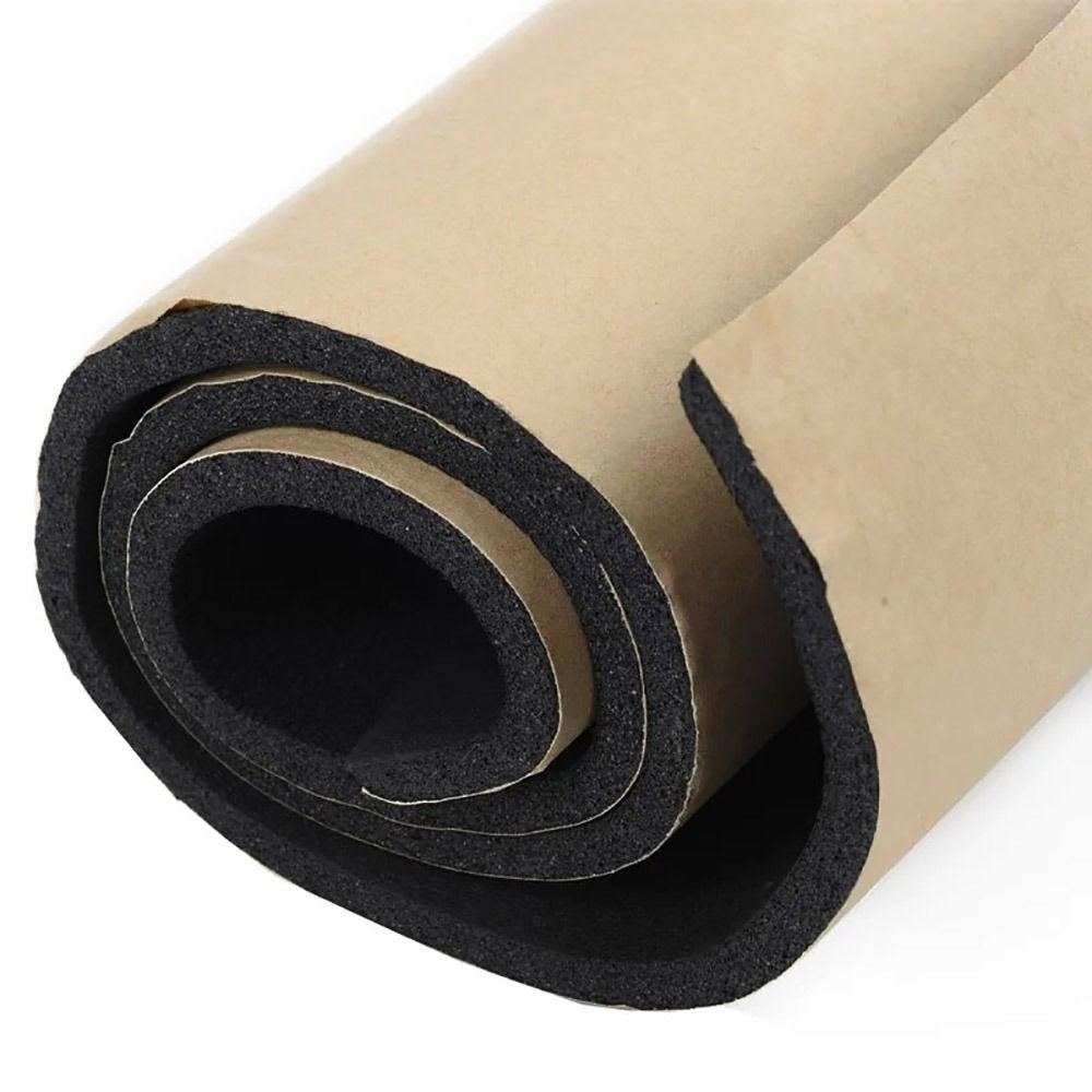 1Roll 100x50cm Sound Deadening Foam Mat Self Adhesive 3/5/6/8/10/15mm Acoustic Insulation Mat Rubber Foam Sound Absorption