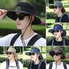 Foldable Breathable Wide Brim Fishing Cap Sun Cap Panama Hat Bucket Hat