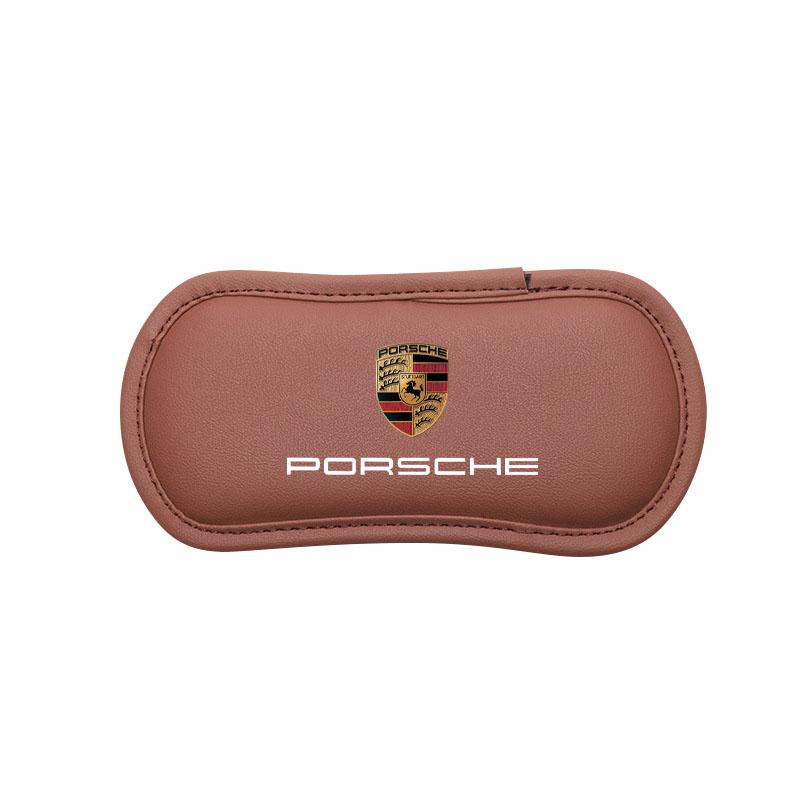 1Pcs Leather Car Pillow Car Knee Pad Elastic Memory Foam Leg Pad For Porsche 911 918 928 944 968 Boxster Cayenne Macan Panamera
