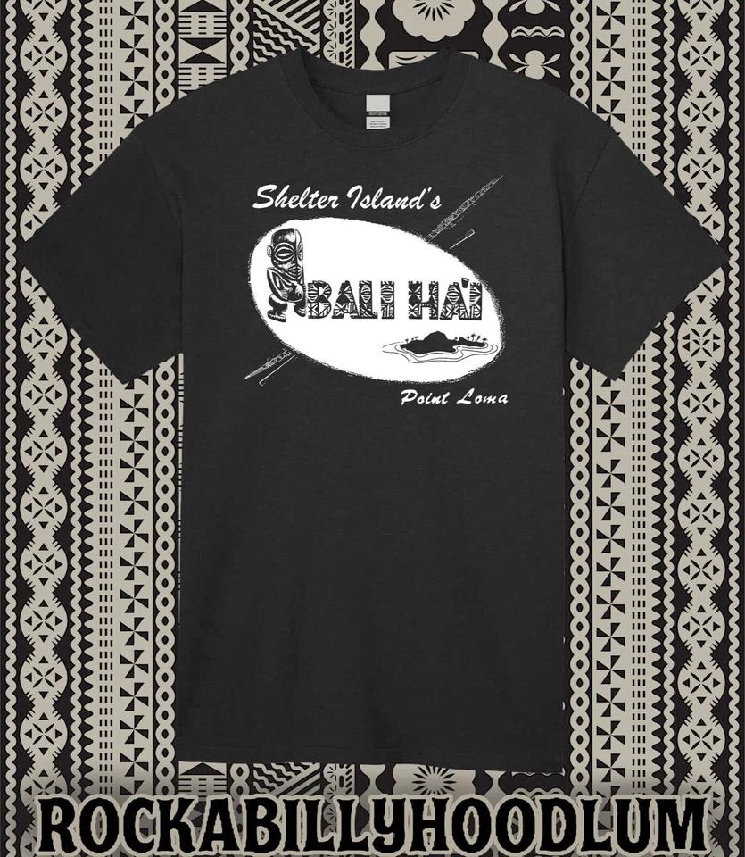 

Retro Tiki Art Tee T Shirt Bar Mug Restaurant Bali Hai Shelter Island Point Loma 2XL