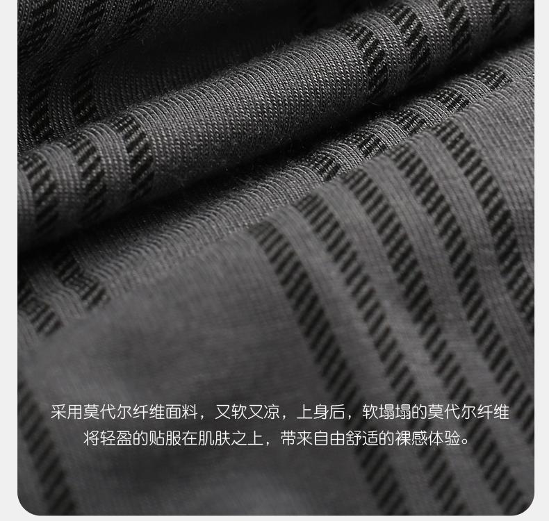 Xuan Liang Men's Pajamas Spring and Autumn Modal Long Sleeve Striped High End Ice Silk Cool Loose Home Clothing Set