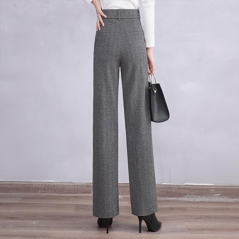 Sibaishe Women's High-Waist Wide-Leg Business Casual Pants