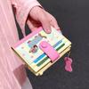 Kawaii Dachshund Embroidery Coin Bag Cute Cartoon Pu Leather Wallet Ins Style Card Bag Small Money Change Pouch Gifts