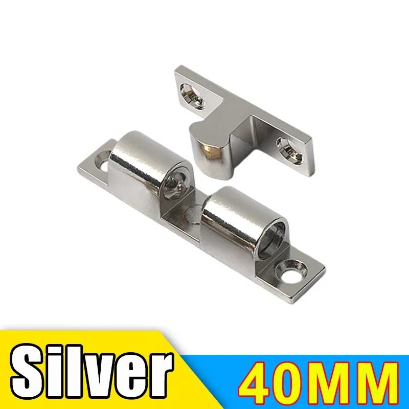 Furniture Door Ball Latch Brass Double Roller Spring Ball Catch Latches Cabinet Closet Door Adjustable Tension Latch