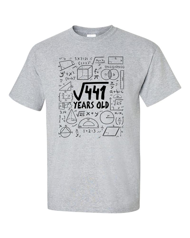 Square Root of 441 21 Year Old 21st Twenty One Birthday Gifts Math TShirt