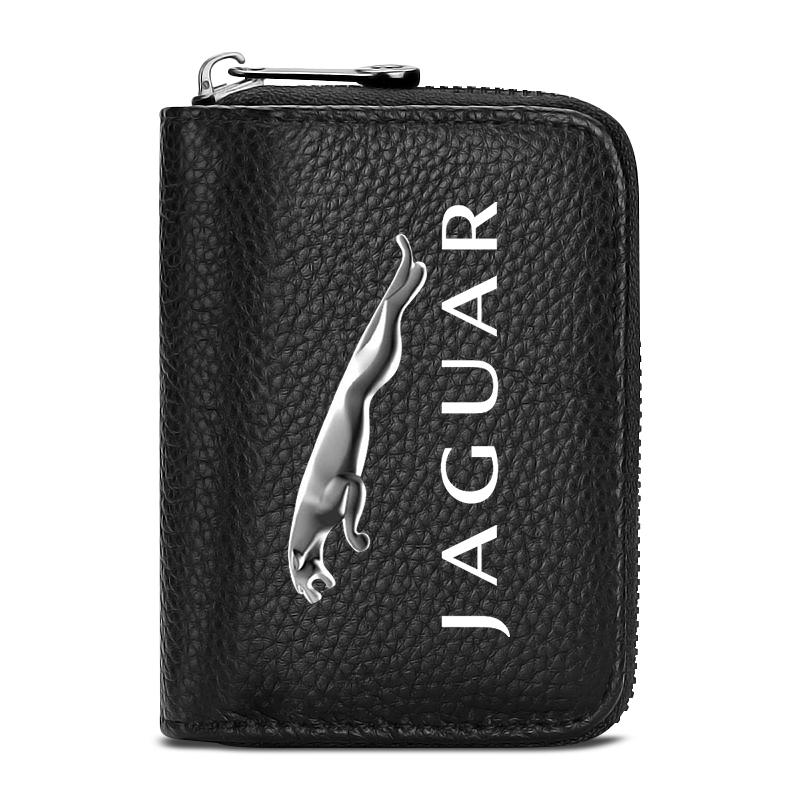 Äkta Läder Bil Förarlicens ID-kort Bankkort Plånbok För Jaguar XF XJ XE S-Type F-Type X-Type F-Pace I-Pace E-Pace XFR XKR
