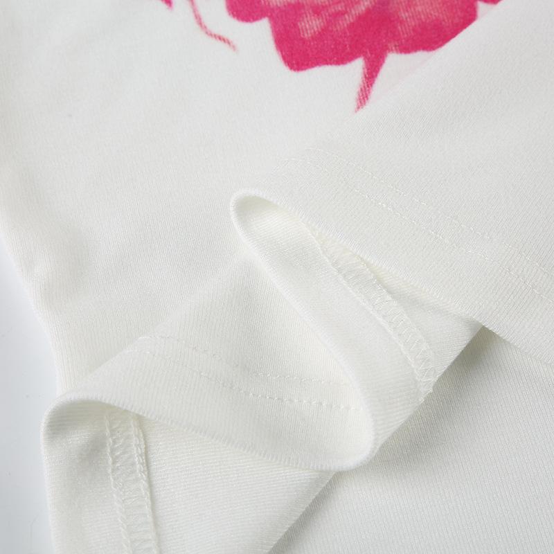 Asymmetrical Halter Crop Top y2k Floral Print Sleeveless White Tank Tops Women Basic Tees Vintage Sexy Camisole Harajuku