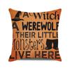 Halloween Decorative Cushion Cover Pumpkin Bat Wizard Ghost Pillowcase Suitable for Home Living Room Sofa Room Decoration