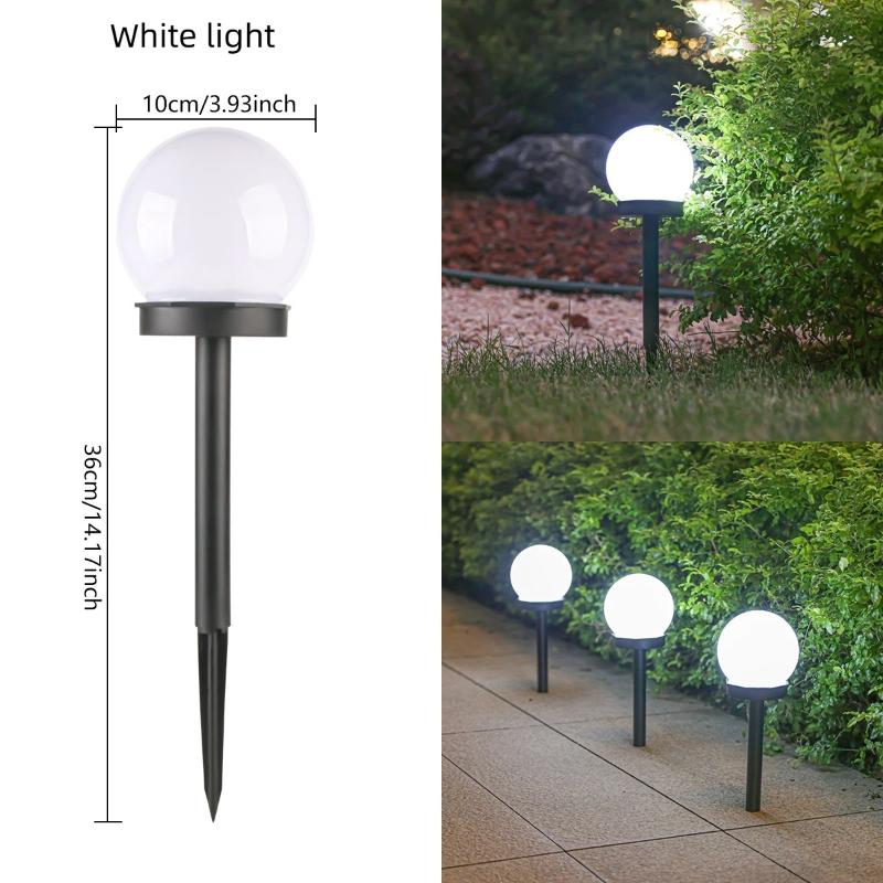 Solar Lights For Outdoor Sphere,1Pc Led Garden Light, Waterproof Lamp, For Patio, Walkways, Yard, Garden Decoration White light