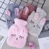 Winter Hot Water Bag Suitable Women Warmer Hand Bags Creative Design Rabbit Plush Water Bottle Reusable Soft Lint Hot Water Bag