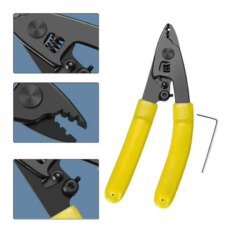 Professional Fiber Optical Stripping Tool With Safety Lock Metal Design Ergonomic Grip Design For Networking Cables Wire