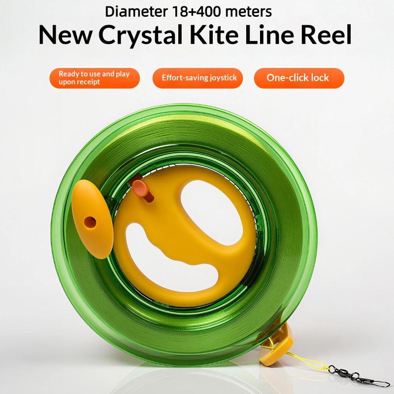 1Pcs Twisted String Line Round Green Grip For Fying Kites 150-600 Meters Kite Reel Winder Fire Wheel String Flying Handle Tool