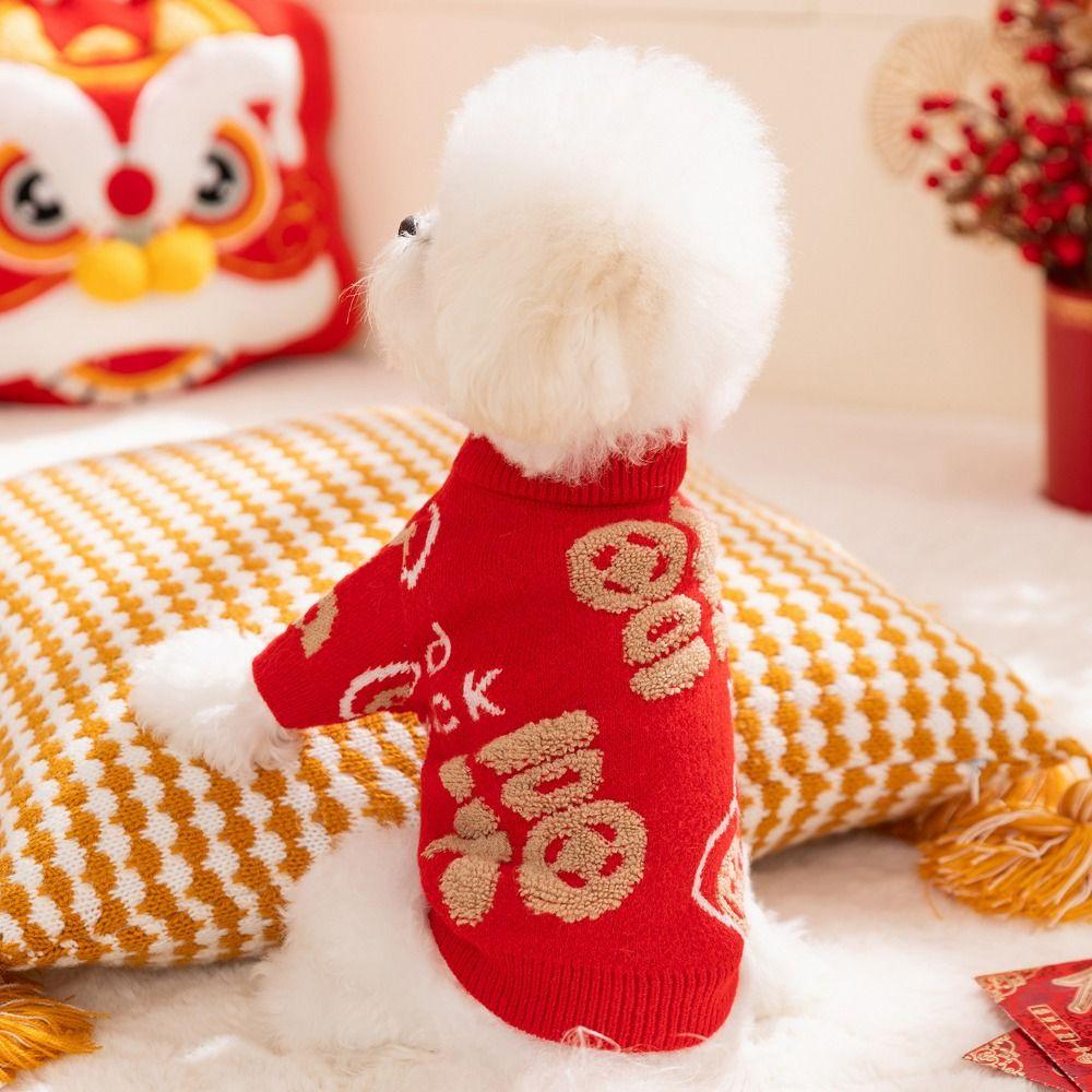 Lightweight Pet Knitted Sweater Adjustable Winter Knitted Pet Coat  for Dogs/Cats