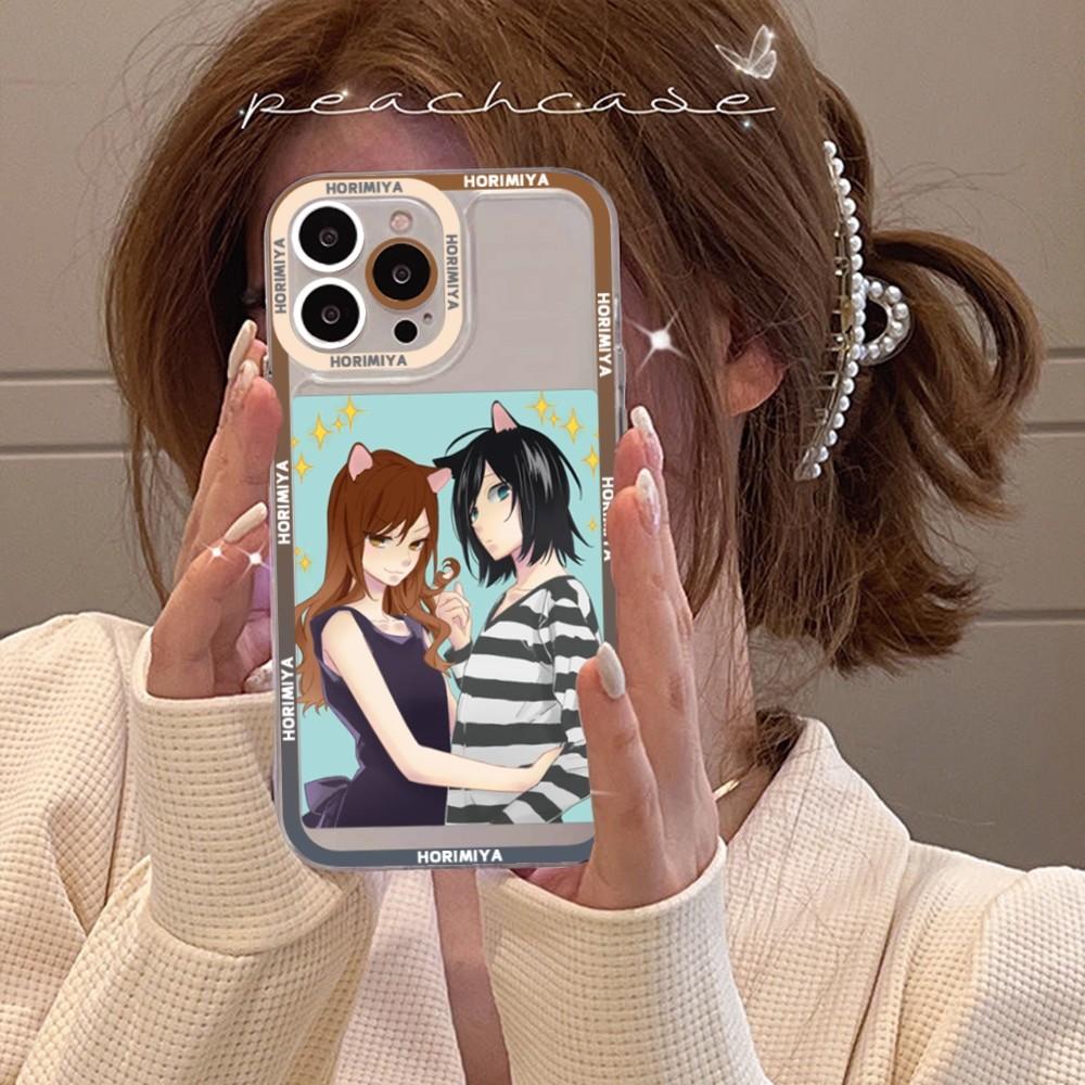 Anime Horimiya Phone Case For iPhone 15 11 12 13 14 Mini Pro Max XR X XS TPU Clear Case