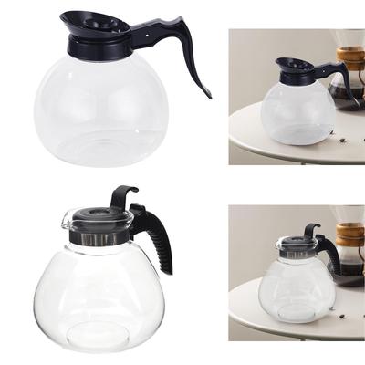 Coffee Pot Decanter,Glass Carafe Home Jug Replacement 1700ml Coffee Kettle for Kitchen Cafe Office Coffees Maker Commercial