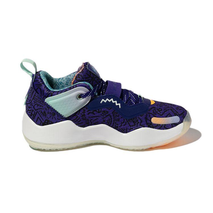 Adidas D.O.N. Issue #3 Little Kids Jazz Kids Sneakers Purple Team-College-Purple Acid-Orange GZ5499