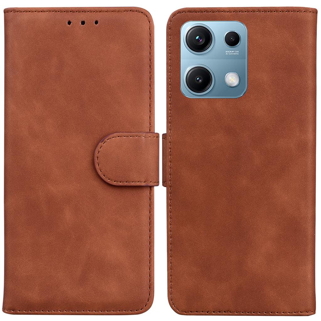 For Xiaomi Redmi Note 14S 4G Case Solid Color Leather Wallet Phone Cover