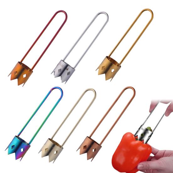 Odstraňovač zeleninových jader Nerezový odstraňovač pecek z ovoce Ergonomická rukojeť Extraktor jader z okurky Vykrajovač jablek Hruška Paprika