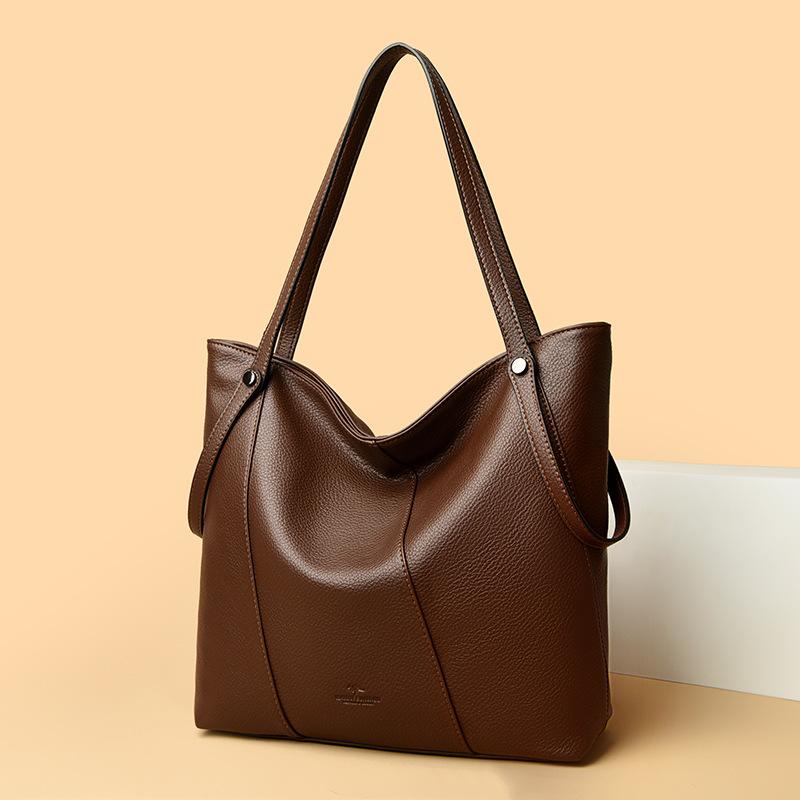 Niche Commuter Tote Bag Women's Premium Soft Leather Large Capacity Handbag Shoulder Bag