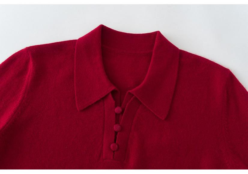 Autumn-Winter Stylish Lapel Sweater for Middle-Aged Women