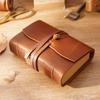 Exquisite Retro Leather Notepad Notebook Antique Leather Diary Handmade Leather Bound Sketchbook Embossed Floral Cover