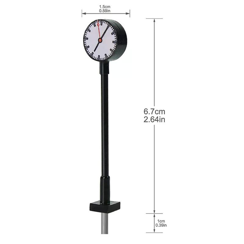 1 Stück 3V Miniatur LED Beleuchtung Modelleisenbahn HO N Spur Lichter Beleuchteter Bahnsteig Uhr Lampe Bahnhof Anlage