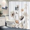 1 Elegant Floral Shower Curtain - Spring Summer Bathroom Decor, Digital Printed Polyester Fabric, Easy to Hang, Machine Washable