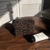 Large Women Leopard Cosmetic Bag Box Shaped Zipper Make Up Bag Travel Washing Makeup Organizer Beauty Case