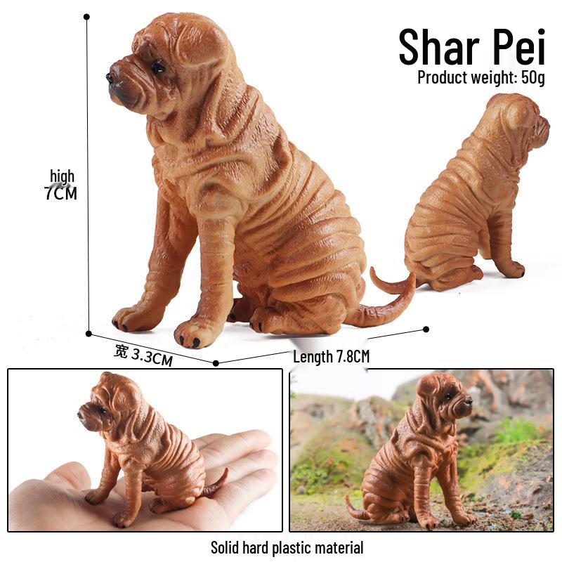 Mini Sleepy French Bulldog Toy: Solid Animal Model for Kids