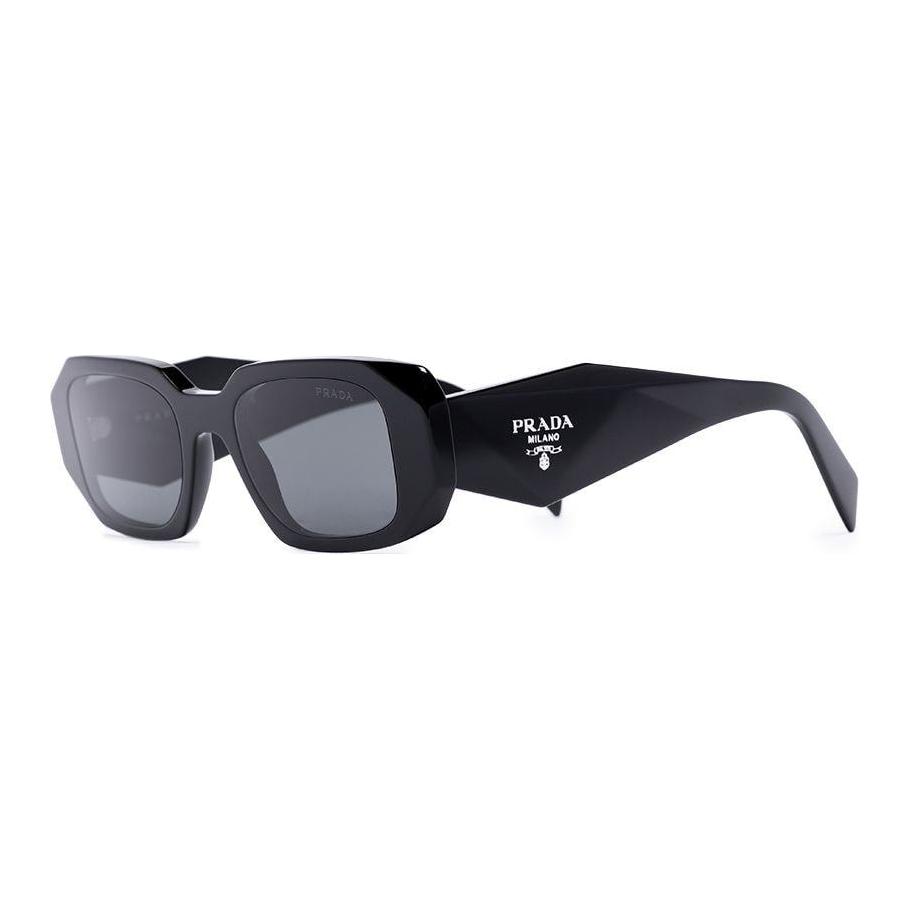 

Prada Logo Plastic Square Sunglasses Unisex sunglasses Black PR17WSF1AB5S0 Basic Packaging-Eyeglass Case+Box,51